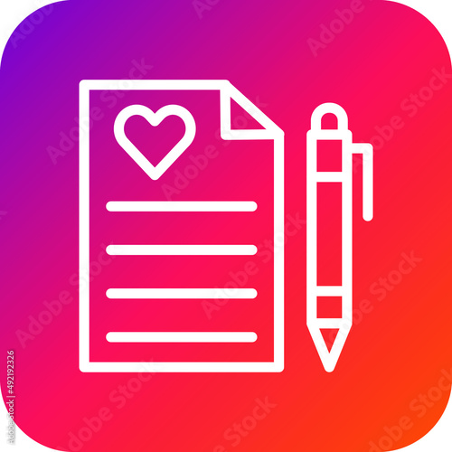 Wedding contract Vector Icon Design Illustration