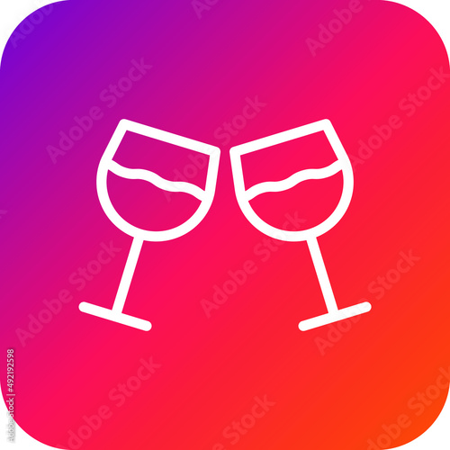 Wine glass Vector Icon Design Illustration