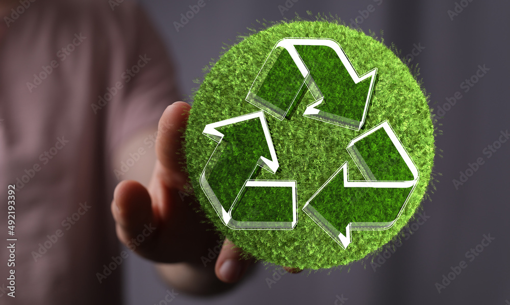 Obraz premium recycling modern grün