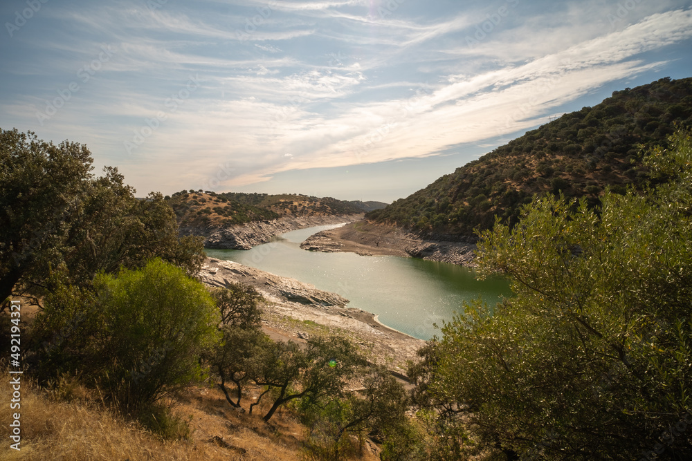 The Tagus River as it passes through the Monfrague National Park.