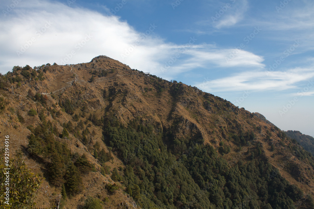 view of the george everest peak in mussoorie view of the george everest peak in mussoorie