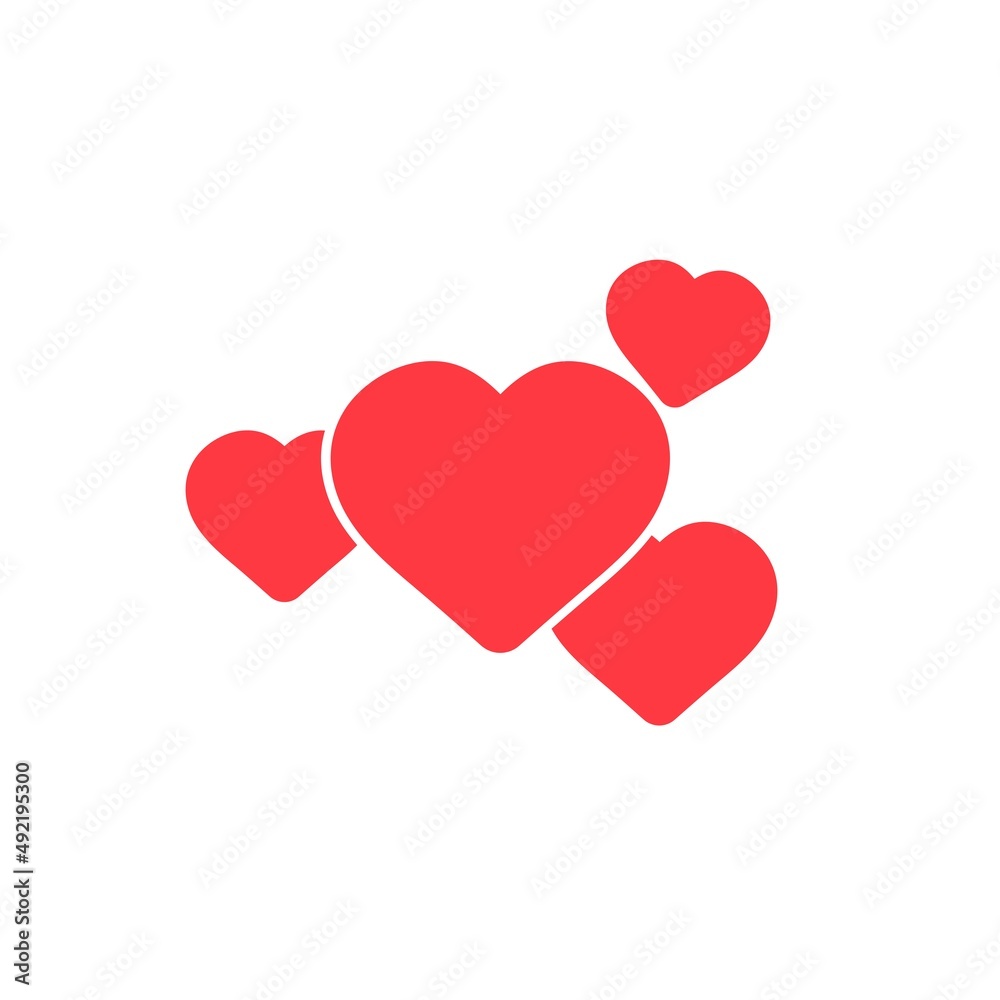 love vector in trendy flat style isolated on white background.  Heart symbol for your design, valentine's day and website.  Vector illustration.