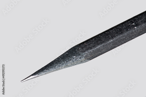 A macro shot of the tip of a pencil