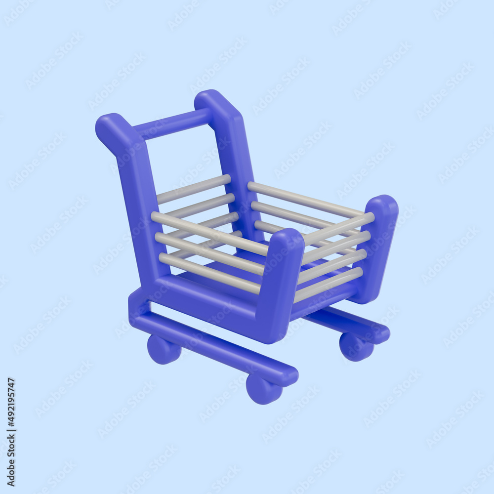 cartoon look shopping cart icon 3d render concept for bye product from mall and put trolley cartoon look shopping cart icon 3d render concept for bye product from mall and put trolley