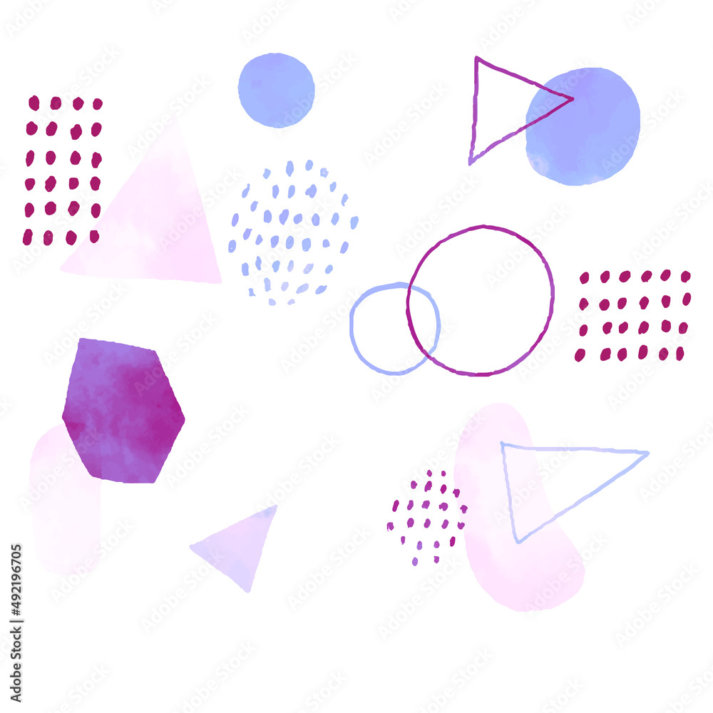 アブストラクトの水彩パステル背景イラスト