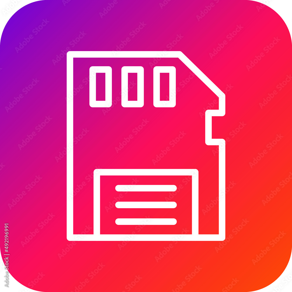 Memory Card Vector Icon Design Illustration Memory Card Vector Icon Design Illustration