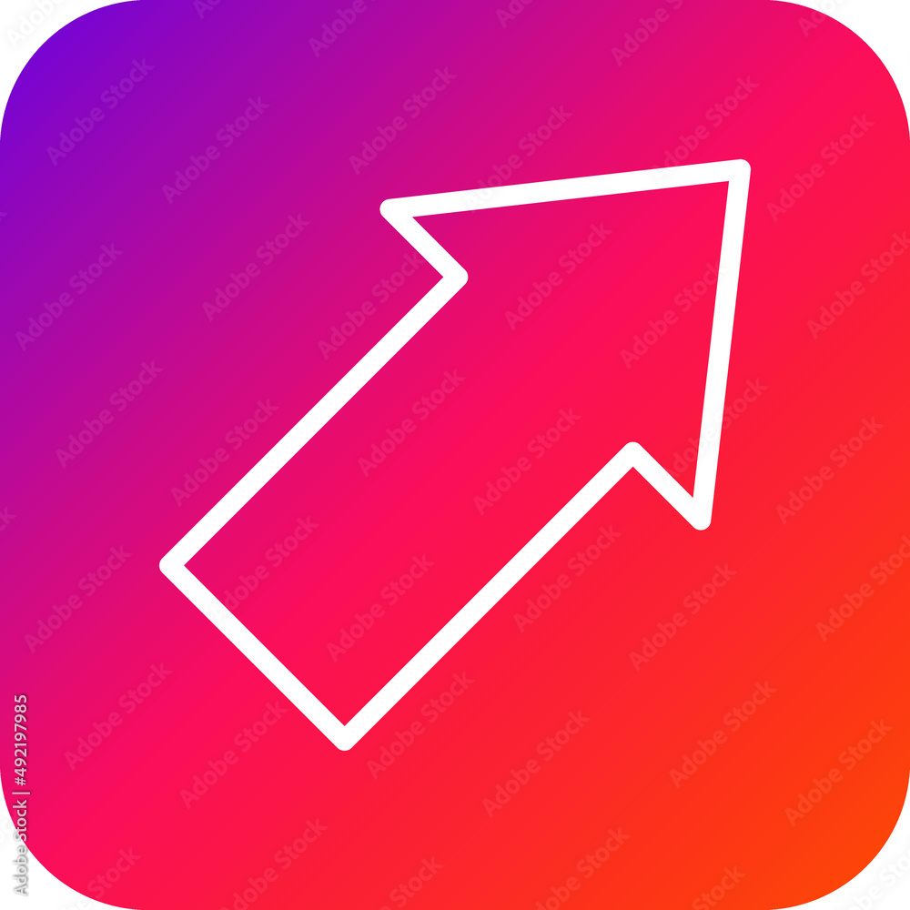 Diagonal arrow Vector Icon Design Illustration Diagonal arrow Vector Icon Design Illustration