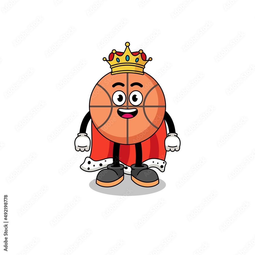 Mascot Illustration of basketball king