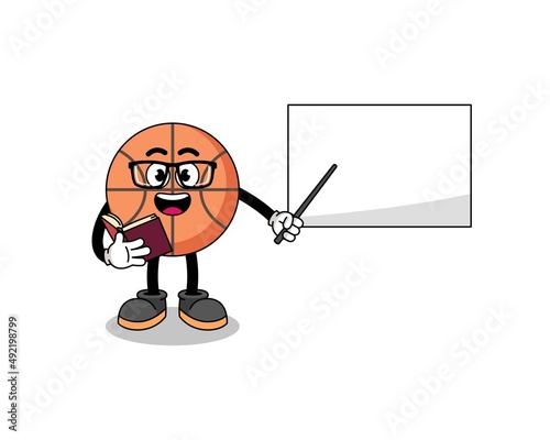 Mascot cartoon of basketball teacher © Ummu