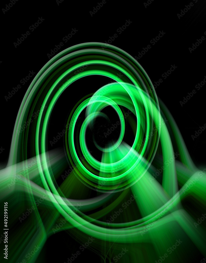 Fond abstrait futuriste en couleur vert. Effet tourbillon. Fond abstrait futuriste en couleur vert. Effet tourbillon.