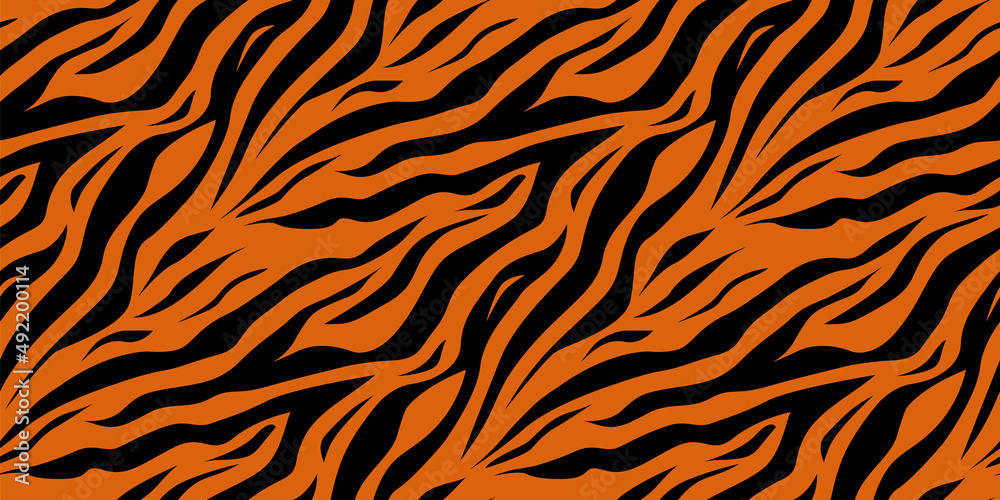 Tiger or zebra fur repeating texture. Seamless vector pattern Tiger or zebra fur repeating texture. Seamless vector pattern