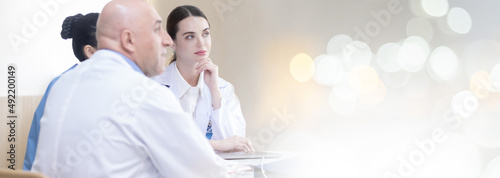 Wallpaper Mural international team of professional doctors having a meeting in conference room at the modern hospital. Healthcare and medical development concept. Torontodigital.ca