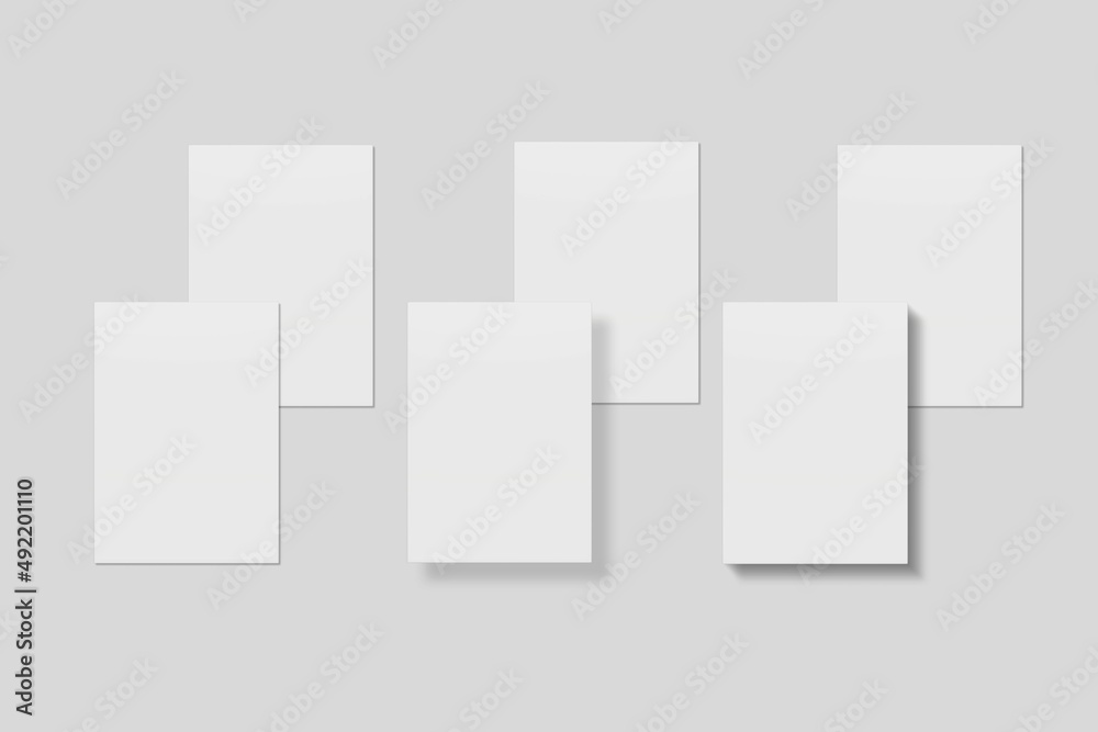 Blank paper for mockup. 3D Render. Blank paper for mockup. 3D Render.