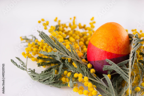 Easter eggs. Festive decoration. Easter. Celebration. Bright holiday. Eggs on a white background. Multi-colored eggs on a white background.