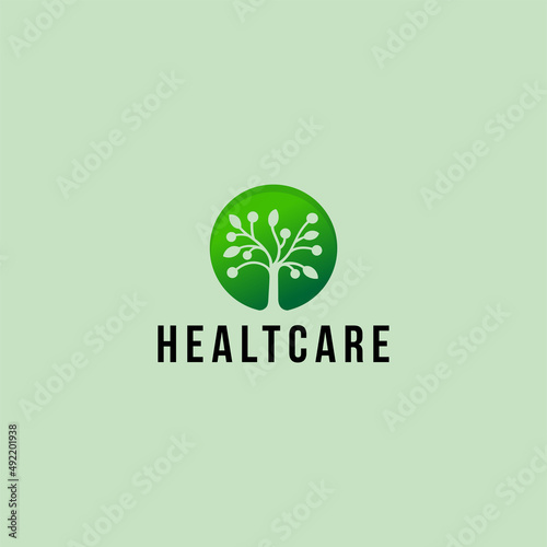 leaf healthy logo vector icon illustration design Premium Vector