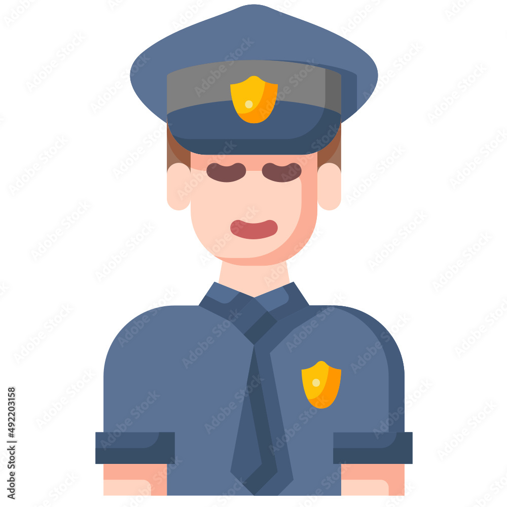 policeman flat icon