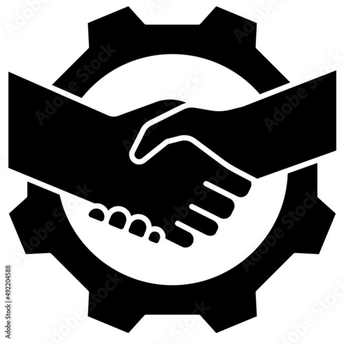 handshake solid icon