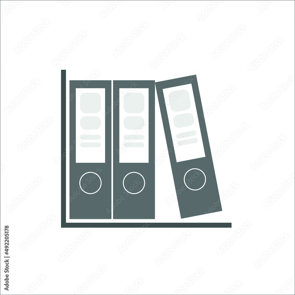 Archive folders vector icon. large folders with documents, web icon.