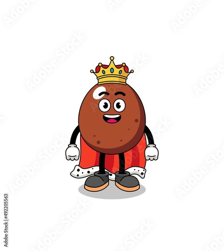 Mascot Illustration of chocolate egg king