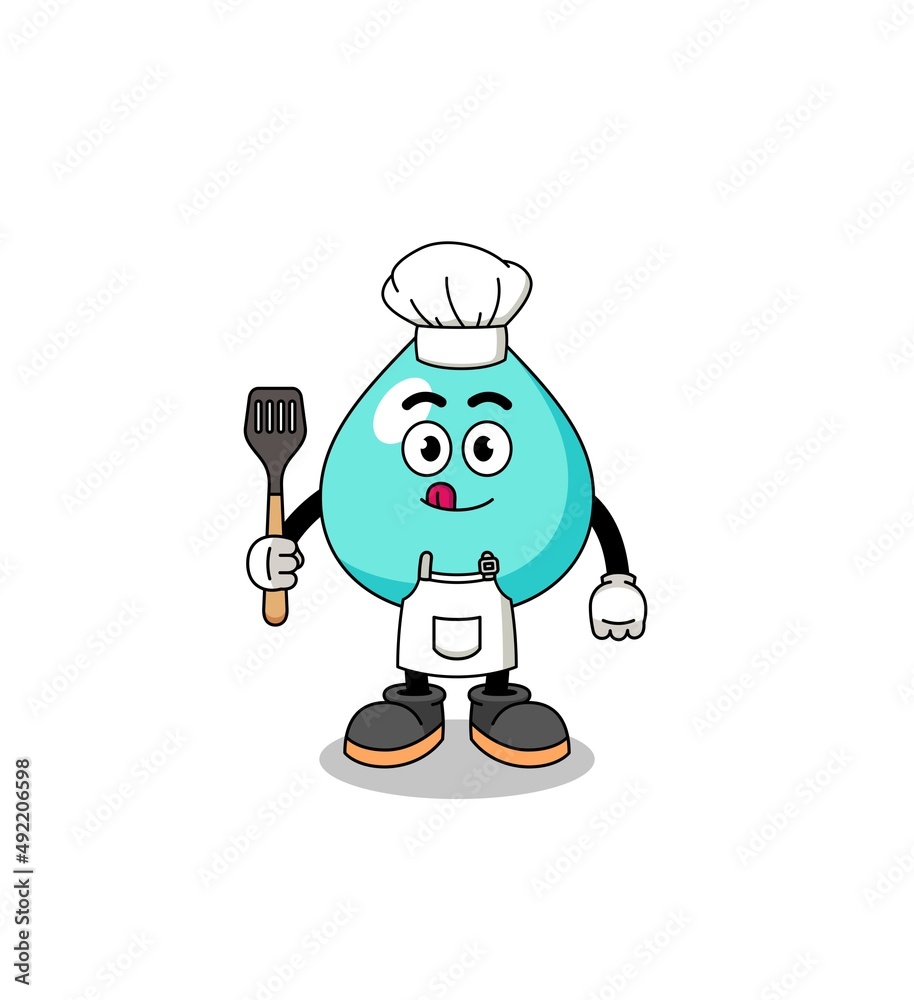 Mascot Illustration of water chef