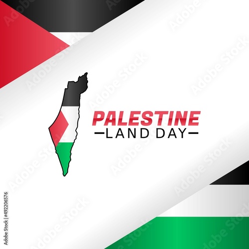 vector graphic of Palestine land day good for Palestine land day celebration. flat design. flyer design.flat illustration.
