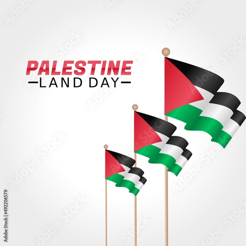 vector graphic of Palestine land day good for Palestine land day celebration. flat design. flyer design.flat illustration.