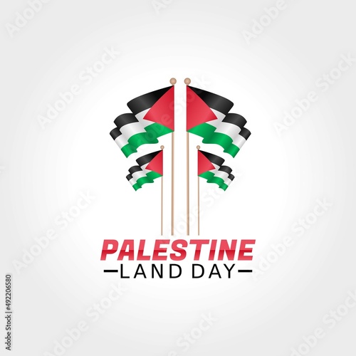 vector graphic of Palestine land day good for Palestine land day celebration. flat design. flyer design.flat illustration.