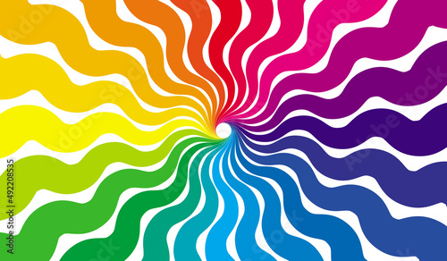 Colorful rainbow design vector illustration. Bright color design background. Trendy rainbow art