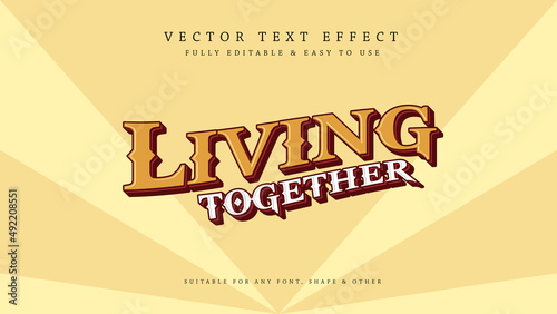 Vintage retro vector text effect fully editable and easy to use	