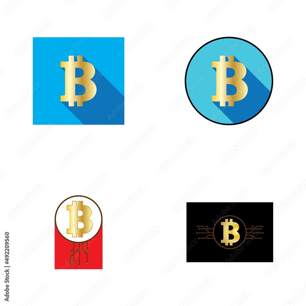 bitcoin crypto B letter logo symbol template design illustration vector bitcoin crypto B letter logo symbol template design illustration vector