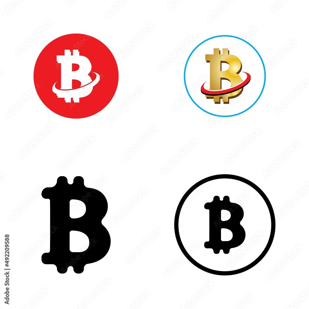 bitcoin crypto B letter logo symbol template design illustration vector bitcoin crypto B letter logo symbol template design illustration vector