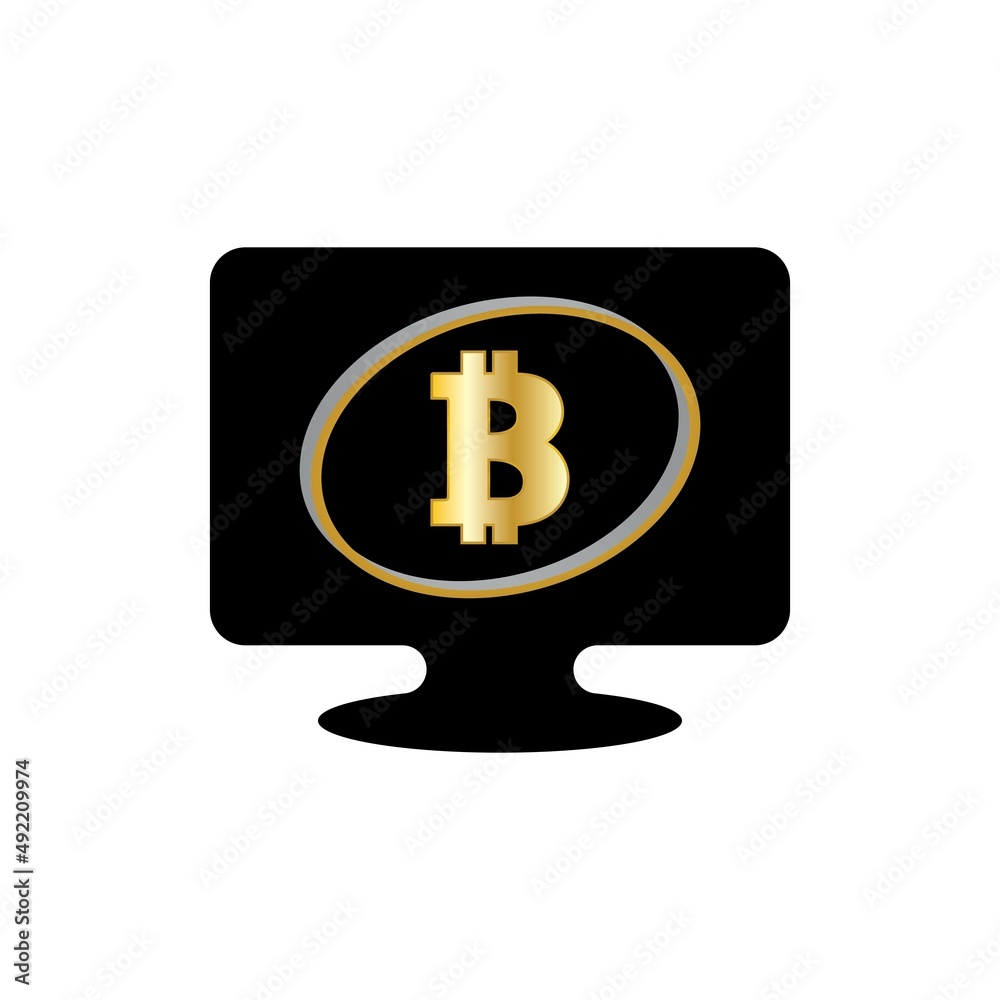 bitcoin crypto B letter logo symbol template design illustration vector bitcoin crypto B letter logo symbol template design illustration vector