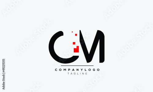 Alphabet letters Initials logo gm