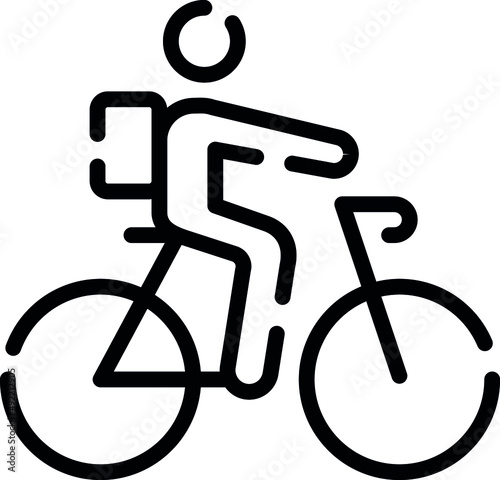 Pizza deliver from bike courier