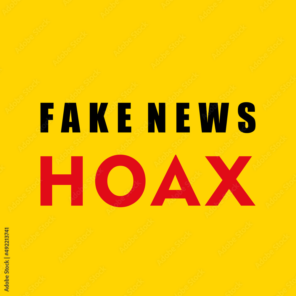 Fake news isolated on light yellow background. Banner design template. Vector illustration. Perfect for design elements of fake news and HOAX news campaigns. prohibiting the spread of fake news. Fake news isolated on light yellow background. Banner design template. Vector illustration. Perfect for design elements of fake news and HOAX news campaigns. prohibiting the spread of fake news.
