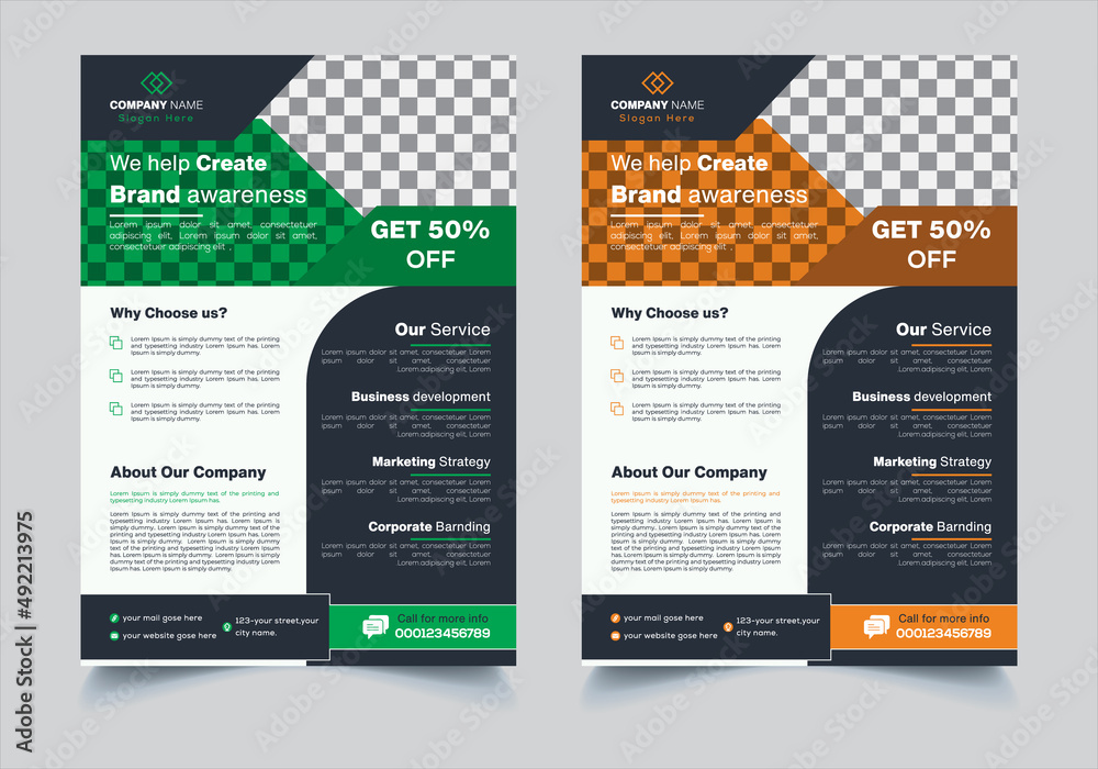 creative corporate business marketing agency flyer leaflet design