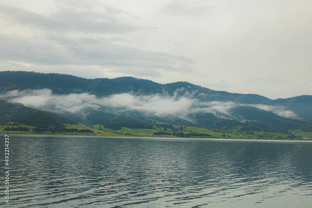 Beautiful landscape of mountains and lakes