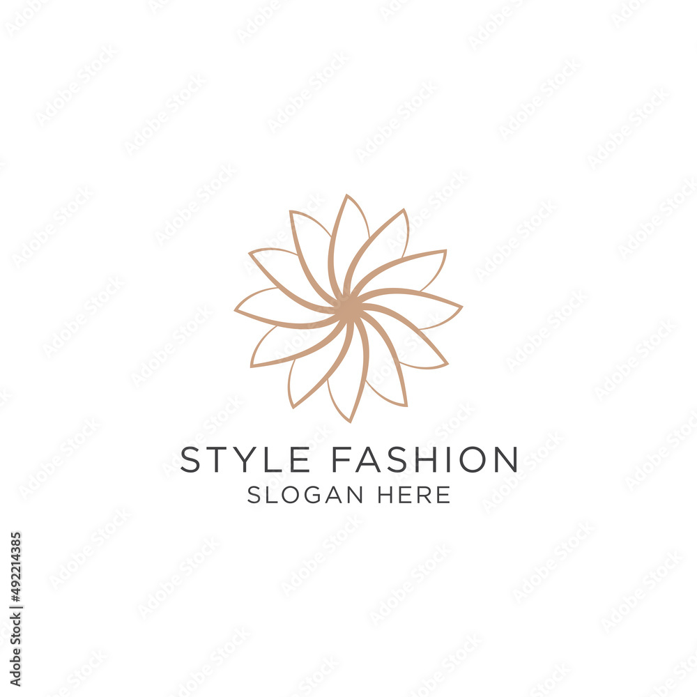 Fashion style logo icon design template elegant luxury premium vector Premium Vector