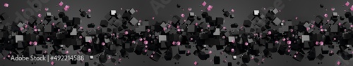 Black background with geometric 3d cubes