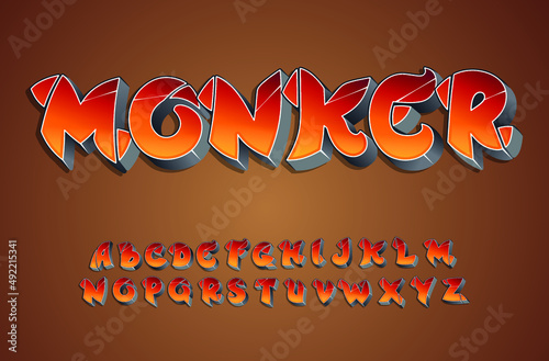 alphabet vector design graffiti