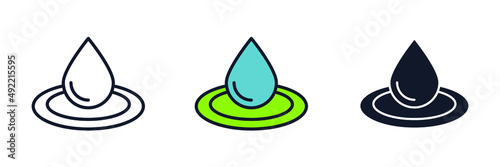 Картината върху платно hydrology icon symbol template for graphic and web design collection logo vector