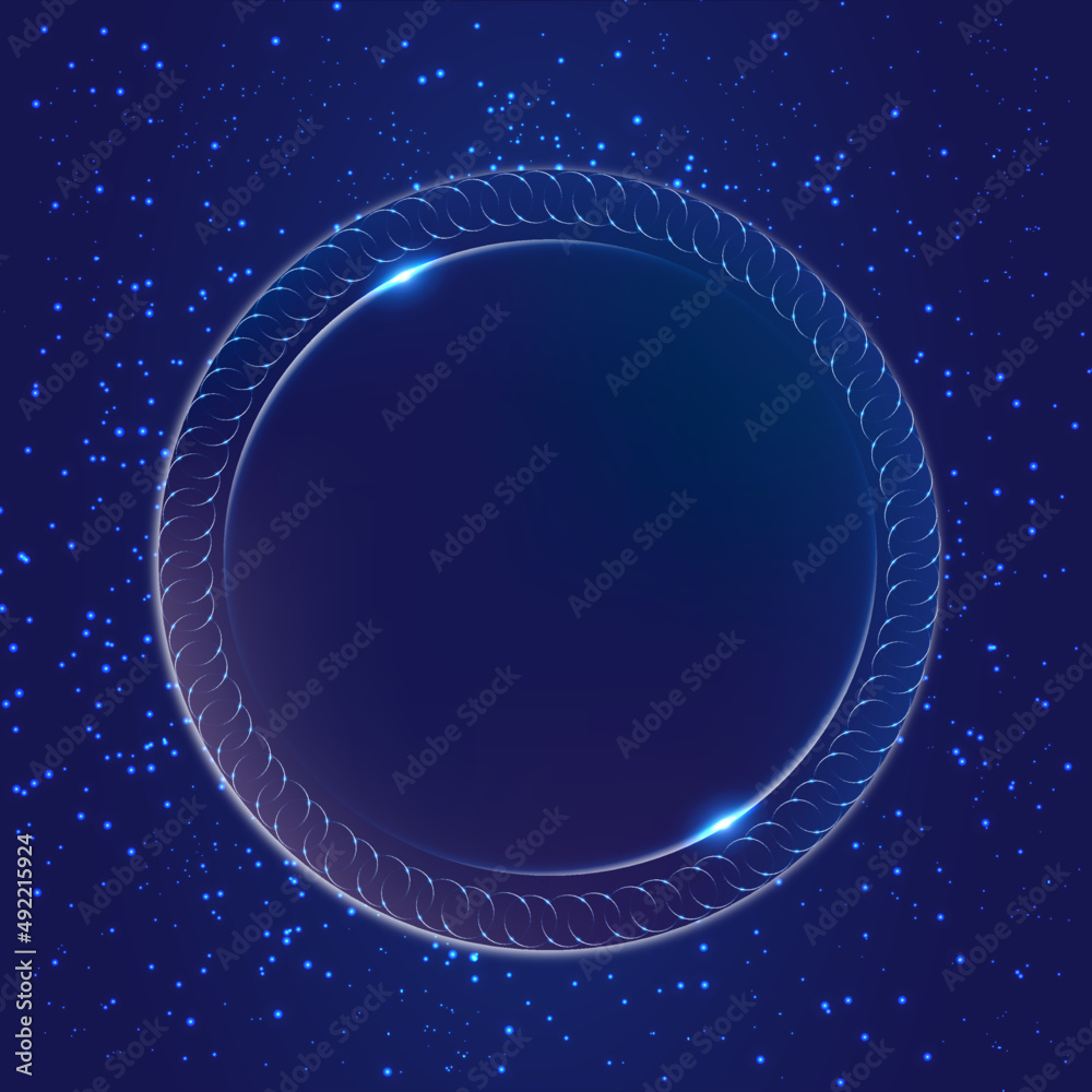 Blue glittering ring background Blue glittering ring background
