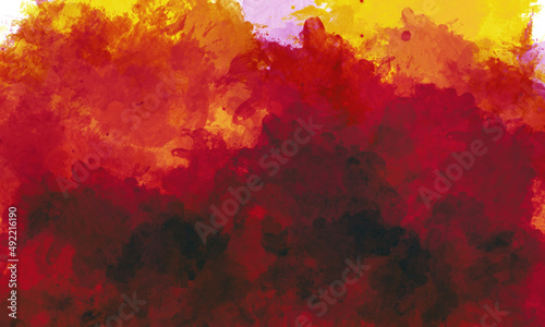 black and red sky gradient watercolor background with cloud texture