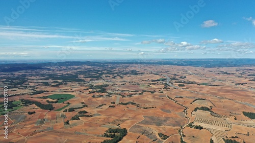 Quadro em tela survol de la province viticole de Utiel-Requena près de Valencia en Espagne
