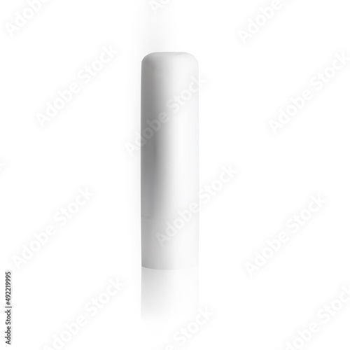 Vector white lipstick isolated on white background.