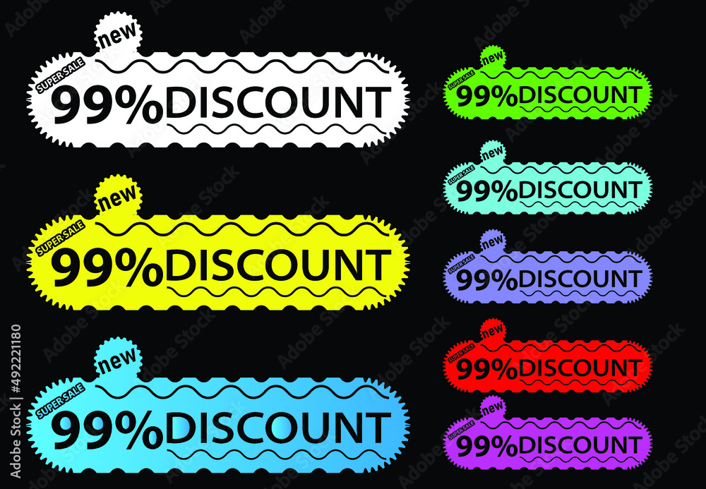 99 percent off new offer logo and icon design template 99 percent off new offer logo and icon design template
