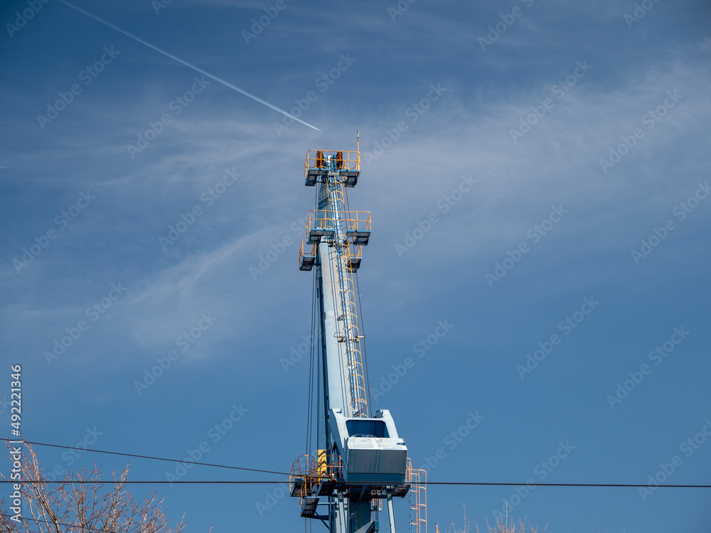 Port crane at a thermal power plant. Port crane at a thermal power plant.