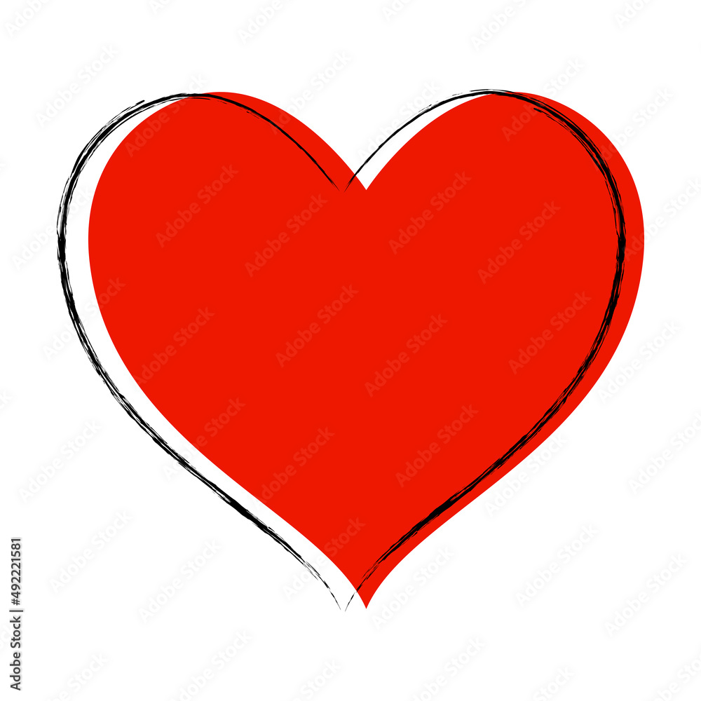 heart shaped drawing on white background heart shaped drawing on white background
