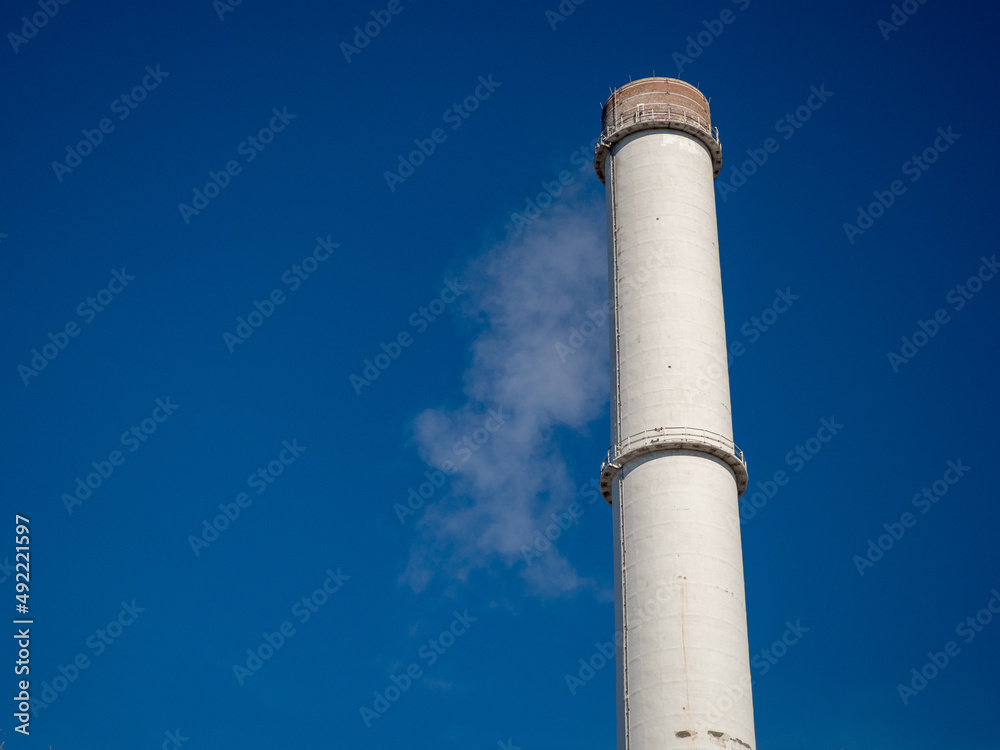 Industrial Zone. Thermal power station. Close up. Industrial Zone. Thermal power station. Close up.