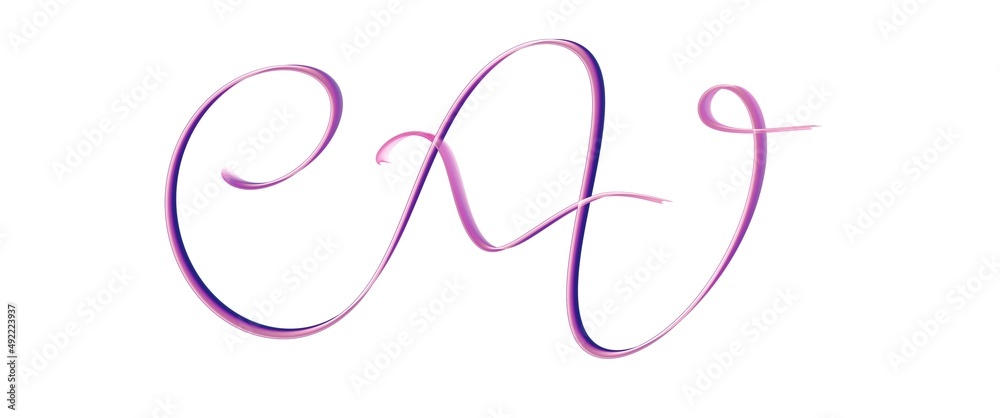 Pink A letter logo isolated on white background Pink A letter logo isolated on white background